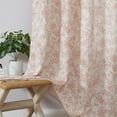 thumbnail image 3 of ZMLEVE Rideaux en Lin Style Ferme pour Salon 84 Pouces Longueur Imprimé Floral Rideaux Semi-Transparents pour Chambre à Coucher Rideau Filtrant la Lumière Illets 2 Panneaux Terrared sur Beige, 3 of 7