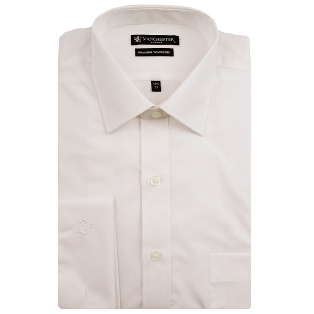 Manchester Camisa de Vestir Regular Fit Hueso, 16" Cuello 35" Manga Manchester 5708J