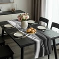 thumbnail image 2 of Black Grey Ombre Table Runner 90 Inches Long, Abstract Modern Geometric Moire Art Kitchen Coffee Dining Table Decoration for Home Party Birthday Wedding Home Decor 13x90 Inches, 2 of 8