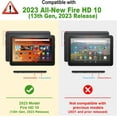 thumbnail image 2 of Fintie Shockproof Case for Fire HD 10 Tablet (13th Generation 10.1", 2023 Release), [Tuatara] Protective Case with Foldable Stand and Built-in Screen Protector, Black, 2 of 11