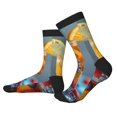 thumbnail image 2 of Vsdgher Refreshing Fruit Infused Drinks Unisex Crew Socks Lightweight Breathable Ventilation Ankle Socks, Mid-calf socks for Daily, 2 of 7