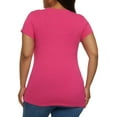thumbnail image 2 of Rainbow Shops Female Adult Plus Size V Neck Tee Ambiance, Short Sleeves, V-Neck, T-Shirt, Solid, 2 of 2
