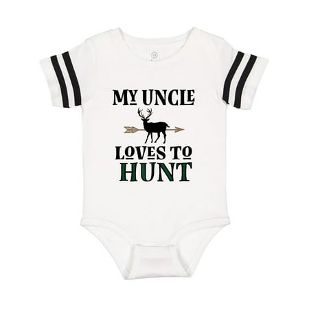 

Inktastic Deer Hunting Uncle Loves to Hunt Gift Baby Boy or Baby Girl Bodysuit