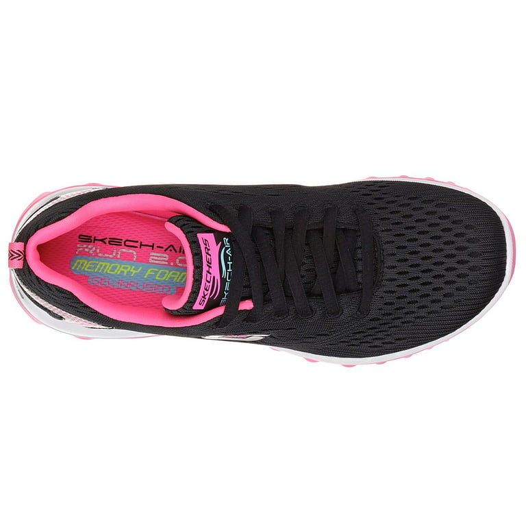 Donau Kruipen stel voor Skechers Sport Women's Skech Air Aim High Fashion Sneaker,Black Mesh/Hot  Pink Trim,10 M US - Walmart.com