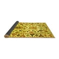 thumbnail image 2 of Ahgly Company Indoor Round Abstract Yellow Contemporary Area Rugs, 6' Round, 2 of 4