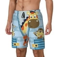 thumbnail image 2 of Haiem Giraffe Come Out From Zipper Men'S Quick-Dry Swim Trunks: Comfortable Beach Shorts With Mesh Lining And Pockets - Ideal For Swimming And Sunbathing Large, 2 of 9