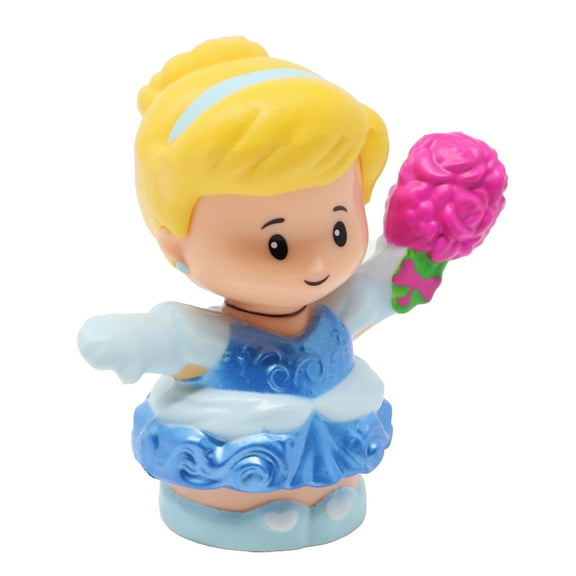 Replacement Part for Collectible Fisher-Price Little People Princess Castle Songs Palace Playset HGP76 - Replacement Cinderella Figure holding Pink Bouquet of Flowers - Talking Castle Base