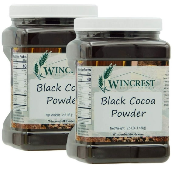 WinCrest Black Cocoa Powder - 2.5 Lb Tub (Pack of 2)