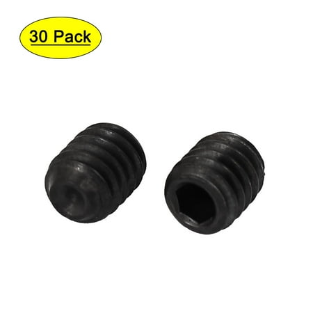 

5/16 -18 x 3/8 Thread 5mm Cup Point Hex Socket Drive Grub Screws Black 30 Pcs