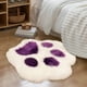thumbnail image 5 of pstuiky Alfombra de lana sintética con forma de pata acogedora de felpa de pelo largo para sala de estar dormitorio y mesita de noche., 5 of 6