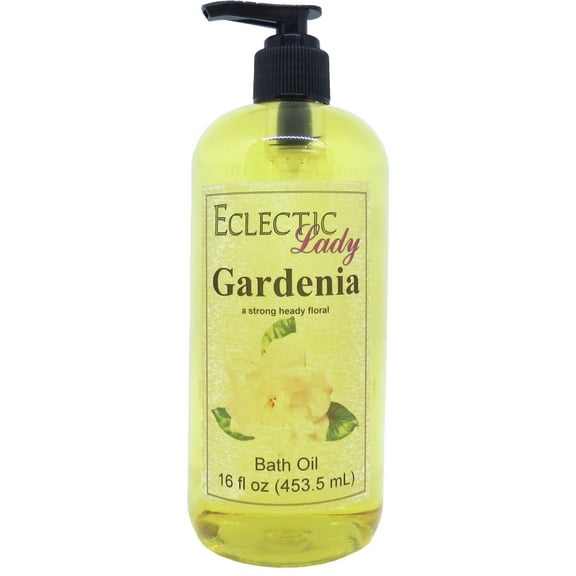 Gardenia Bath Oil - Scented Body Oil - Relaxing & Moisturizing Bathing Oil - Fragrance Body Oil For Dry & Rough Sensitive Skin - 16 oz