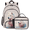 Multicolour 1, variant on Herdesigns Watercolor Dog Backpack with Lunch Box Dog Theme Lightweight Large Travel Work Laptop Backpacks Set Casual Daypacks