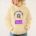 thumbnail image 3 of Nueva moda Just A Girl Who Loves Anime And Ramen - Sudadera con capucha deportiva de manga larga para mujer, sudadera de algodón, 3 of 5