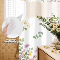thumbnail image 3 of No Hook Shower Curtain, Pink Spring Floral Shower Curtains for Bathroom with See Through Top Window, Watercolor Botanical Wildflowers Waterproof & Washable Bath Curtain 60"x72", 3 of 9