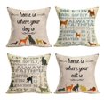 thumbnail image 2 of Funda de almohada de lino de la sociedad de protección de animales de gatos y perros, funda de cojín de sofá, decoración del hogar, se puede personalizar para usted, 40x40, 50x50, 2 of 4