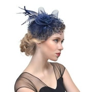 wozhidaoke scarfs for women women flower mesh ribbons feathers headband tail tea party hat headwear head scarf for women
