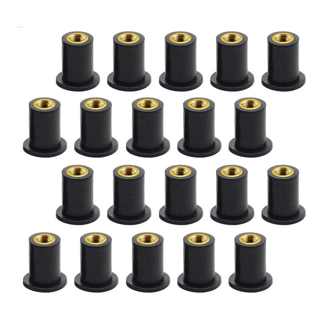 Kenally 20 piezas de goma para motocicleta, tornillo de repuesto para pantalla de viento, a prueba de golpes, Universal M5, sujetador de tuerca para Accesorios para motos Kenally VI018713-00