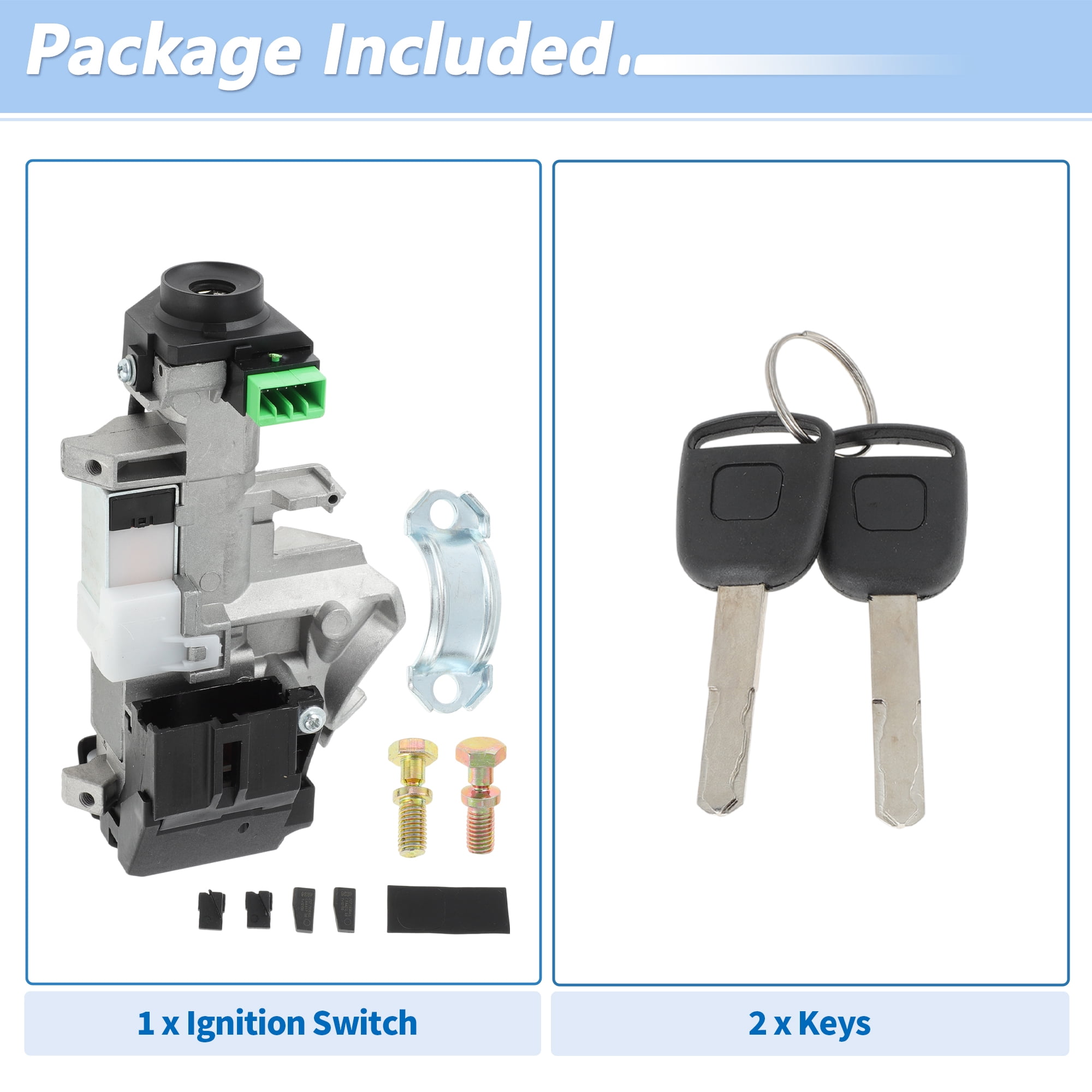 Ignition Lock Cylinder for Honda Civic 1.3L 2003-2005 Ignition Switch Cylinder Barrel Lock with 2 Key No.35100S5AA82/35100S5AA31