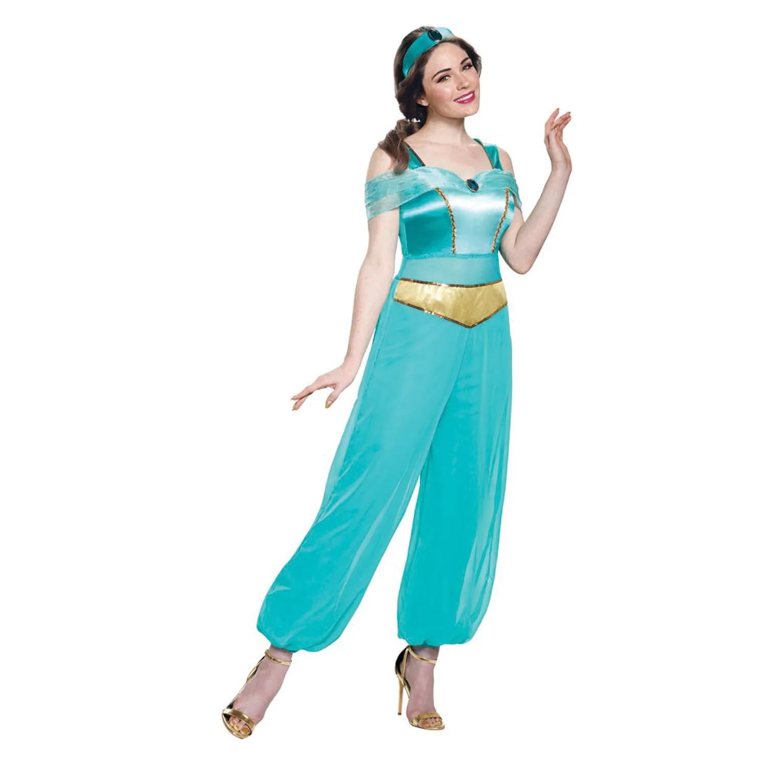 Jasmine Teal Aladdin Live Action Deluxe Child Girl Costume