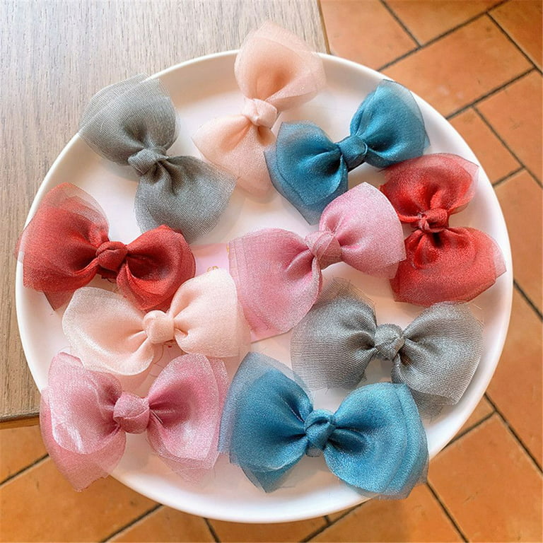 Coxeer Headband for Baby Girl, Cute 12 Pieces Hair Bows Clips Flower Ribbon Hair Accessories for Kids, Size: One Size