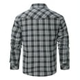 thumbnail image 4 of Mens Hoodless Long Sleeve Plaid Coat Pocket Pearl Button Shirt Autumn Male Leisure Style Retro Western Style Long Sleeve Shirts Women Casual Shirts Men Slim Fit Shirt Man Shirts for Men Sleeve Blouse, 4 of 9