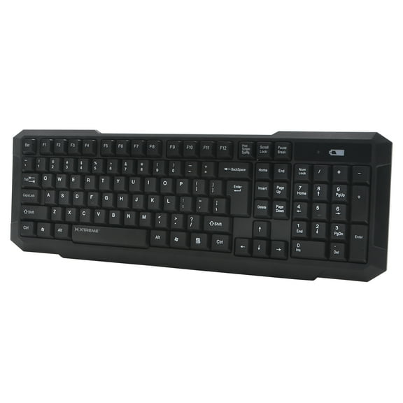 Xtreme Wireless Keyboard For Desktop Computers, USB Nano Receiver, Plug and Play Installation