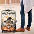 thumbnail image 4 of Happy Halloween Persian Witches Hat Pumpkin Carving Travel Luggage Cover Cat Lover Kitten Owner Gifts Suitcase Dust Protective Decor - 02019, 4 of 5