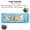thumbnail image 3 of LOUEBICA Wallet for Men Leather Slim Bifold Card Holder RFID Blocking Minimalist Front Pockets Wallet with Money Clip, 3 of 5