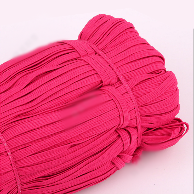 Elastic Cord White Elastic Strap 1/4"6mm Round Ear Tie Rope Handmade