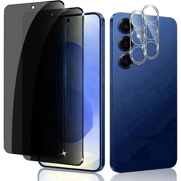 [2 2 Pack] YUESHENG Compatible with Samsung Galaxy S25  / S25 Plus Privacy Screen Protector with Camera Lens Protector