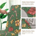 thumbnail image 5 of Yayeee 2 Pack Dining Chair Covers Stretch Parson Chairs Slipcovers Seat Protector, Yellow Christmas Gingerbread, 5 of 6