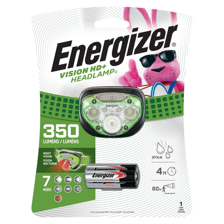 Energizer Vision HD+ 350 Lumen LED Headlamp, Includes Batteries Energizer Vision HD+ 350 Lumen LED Headlamp, Includes Batteries