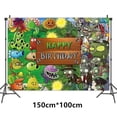 thumbnail image 4 of Juego de globos de látex con temática de mineros y zombis, decoración para tartas de PVZ, suministros para fiestas, pancartas de feliz cumpleaños, juguetes para niños, 4 of 5