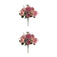 thumbnail image 1 of Kearding Ramo de flores artificiales cabezas falsas rosas fiesta hogar autoensamblaje decorativo simulación manojo boda oscuro Rosa oscuro 2Conjunto, 1 of 6