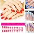 thumbnail image 3 of Juego de uñas falsas redondas Vogacara Estilo francés Cubierta completa Viscosidad fuerte Tipo 2, 3 of 6