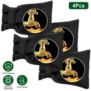 Outdoor Faucet Covers, 4/8/12PCS Outside Garden Hose Faucet Cap for Freeze Protection Black
