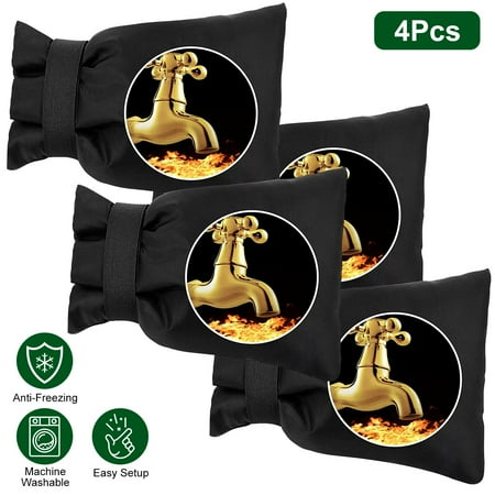 Outdoor Faucet Covers, 4/8/12PCS Outside Garden Hose Faucet Cap for Freeze Protection Black