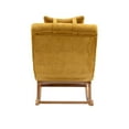 thumbnail image 6 of Rocking Chair with Adjustable Footrest, Upholstered Glider Lounge Chair Recliner, Modern Rocker Chair with Solid Wood Frame for Living Room Bedroom, Yellow, 6 of 9