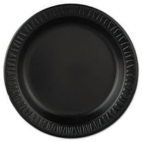 Dart Quiet Classic Laminated Foam Dinnerware, Plate, 9" dia, Black, 125/Pk, 4 Pks/Ctn