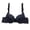 Black, variant on Bra for Women - Underwear from Bra Elegant Deep V Solid Color Lace Back with Adjustable Support