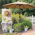 Blissun 9' Outdoor Market Patio Umbrella with Push Button Tilt and Crank, 8 Ribs (Tan) - image 7 of 7