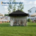 thumbnail image 5 of 10x10FT Instant Pop Up Canopy Tent with 4 Side Walls, Complete Commercial Shelter System for Outdoor Events-Black, 5 of 8