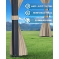 thumbnail image 4 of Twister.CK 10x12ft Gazebo, Hardtop Double Roof Canopy with Netting and Curtains, Outdoor Galvanized Iron Aluminum Frame Garden Tent for Patio, Backyard, Deck, Lawns, Gray, 4 of 5