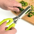 thumbnail image 5 of Multifunctional Muti Layers Stainless Steel Knives Multi Layers Scallion Cutter Herb Laver Spices Cutter Kitchen Scissors, 5 of 6