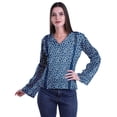 thumbnail image 1 of Moomaya Kurta Col Kurta Dentelle Détails Imprimé Manches Longues Tunique, 1 of 5