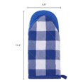 thumbnail image 6 of Unique Bargains 2pcs Soft Heat-Resistant Thick Cotton Lining Oven MittsBlue 11.4" x 5.9", 6 of 6