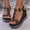 Black, variant on Women's flower rhinestone wedge sandals, transparent strap platform shoes, open toe elastic ankle sandals for summer parties Black 40