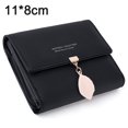 thumbnail image 1 of Cartera de mujer Ormromra PU cuero hoja colgante tarjetero bolsa de almacenamiento cremallera, 1 of 4