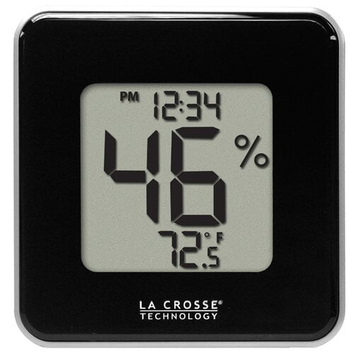 La Crosse Technology 302-604S Silver Indoor Digital Thermometer and Hygrometer Station with MIN/MAX records and Comfort level icon