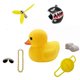 thumbnail image 4 of Coche Bicicleta Pequeño Pato Amarillo Hélice Casco Pato Rosa Bicicleta Viento Motor Ciclismo Adorno para bicicleta-i, 4 of 5